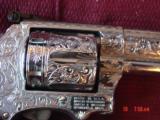 Smith & Wesson 686-6 fully engraved & polished by Flannery Engraving,4" barrel,357 mag,exotic wood grips,box & papers,awesome work of art !! - 3 of 15