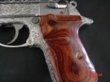 Walther PPK/S 380,fully polished & engraved by Flannery Engraving,Rosewood grips,2 mags,box & manual,awesome work of art !! - 3 of 15