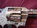 Colt Army Special 32-20 WCF,5",fully refinished nickel & master engraved by A.LoPrinzi, made around 1922,94 years old-a 1 of a kind masterpiece ! - 8 of 15