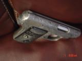 Colt 1908,25auto,Vest Pocket, rerfinished in French Gray,& master engraved by Augie LoPrinzi,made 1914,awesom 1 of a kind work of art - 14 of 15
