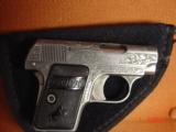 Colt 1908,25auto,Vest Pocket, rerfinished in French Gray,& master engraved by Augie LoPrinzi,made 1914,awesom 1 of a kind work of art - 1 of 15