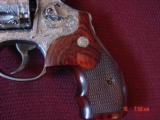 Smith & Wesson 686-3,3"barrel,7 shots,fully deep engraved & polished by Flannery Engraving,Rosewood grips,box & manual,awesome one of a kind,show - 2 of 15