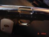 Colt 1903,32 Cal,hammerless,fully refinished in bright mirror nickel with 24K gold accents,& bonded ivory grips,made in 1919- awesome showpiece !! - 8 of 15