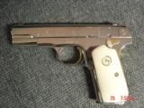 Colt 1903,32 Cal,hammerless,fully refinished in bright mirror nickel with 24K gold accents,& bonded ivory grips,made in 1919- awesome showpiece !! - 11 of 15