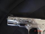 Colt 1903,32 caliber made in 1914 ! master engraved by S.Leis & refinished in bright nickel,bonded ivory grips,certificate,awesome showpiece !! - 9 of 15