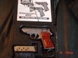 Walther PPK/S-Interarms 380 auto,fully hand engraved & polished by Flannery Engraving,Rosewood grips,certificate,2 mags,box,& papers-awesome !!! - 7 of 15