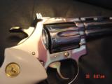 Colt Diamondback 38 special,4",fully refinished in bright mirror nickel,with 24k gold accents & custom bonded ivory grips-made 1978,awesome showp - 7 of 15