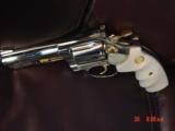 Colt Diamondback 38 special,4",fully refinished in bright mirror nickel,with 24k gold accents & custom bonded ivory grips-made 1978,awesome showp - 9 of 15