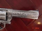 Smith & Wesson 629-6 5" 44 mag Fully engraved by Flannery & polished,Rosewood grips,certificate,awesome showpiece !! - 4 of 15