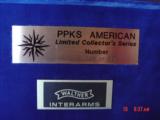 Walther PPKS Ltd Collector's Series,24K plated,factory engraved,2 gold mags,#95 of 500 in leather case & certificate,380 auto,awesome rare pistol
- 2 of 15