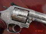 Smith & Wesson 686-6,4",357,fully deep hand engraved & polished by Flannery engraving,Rosewood grips,etc.a true masterpiece-1 of a kind !! - 7 of 15