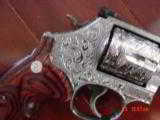 Smith & Wesson 686-6,4",357,fully deep hand engraved & polished by Flannery engraving,Rosewood grips,etc.a true masterpiece-1 of a kind !! - 6 of 15
