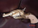 Colt SAA Sheriff 3"barrel,44 cal,3rd Gen,24K gold plated,cattlebrand engraved by Flannery Engraving,1980,a 1 of a kind masterpiece-awesome !! - 14 of 15