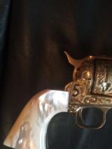 Colt SAA 2nd Gen,45LC,7 1/2",24K Gold plated,master engraved in Cattlebrands by Flannery engraving,real MOP grips,made in 1975, 1 of a kind showp - 5 of 15
