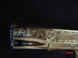 Colt 1911 Government,38 Super,fully 24K gold plated &master engraved by Seattle Engraving,never fired,box & manual-awesome showpiece !! - 10 of 15