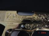 Colt 1911 Government,38 Super,fully 24K gold plated &master engraved by Seattle Engraving,never fired,box & manual-awesome showpiece !! - 12 of 15