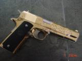 Colt 1911 Government,38 Super,fully 24K gold plated &master engraved by Seattle Engraving,never fired,box & manual-awesome showpiece !! - 7 of 15