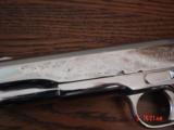 Colt WWII Commemorative pair,45,bright nickel,never fired,roll engraved,14 nickel bullets,heavy fitted cases,same serial #s,made 1970,awesome pair - 7 of 15