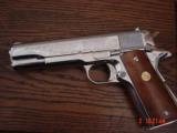 Colt WWII Commemorative pair,45,bright nickel,never fired,roll engraved,14 nickel bullets,heavy fitted cases,same serial #s,made 1970,awesome pair - 6 of 15