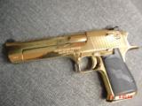 Magnum Research Desert Eagle 50AE,Rare bright mirror Titanium Gold finish,6" MK XIX,top rail,never fired,in case with all papers,a showpiece cann - 15 of 15