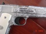 Colt Delta Elite 10MM,fully polished & engraved by Flannery Engraving,faux ivory & original grips,box & manual,awesome 1 of a kind showpiece !! - 4 of 15