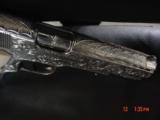 Colt Delta Elite 10MM,fully polished & engraved by Flannery Engraving,faux ivory & original grips,box & manual,awesome 1 of a kind showpiece !! - 9 of 15