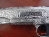 Colt Delta Elite 10MM,fully polished & engraved by Flannery Engraving,faux ivory & original grips,box & manual,awesome 1 of a kind showpiece !! - 7 of 15