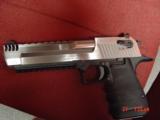 Magnum Research Desert Eagle 50AE,6", rare solid stainless & alloy frame with built on comp !,top & bottom rails,box & all papers,never fired,awe - 2 of 15