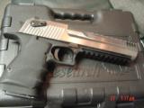 Magnum Research Desert Eagle 50AE,6", rare solid stainless & alloy frame with built on comp !,top & bottom rails,box & all papers,never fired,awe - 4 of 15