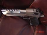 Magnum Research Desert Eagle 50AE,6",rare all solid satin & mat stainless model with built in COMP.,never fired,box & all papers,a great lhand ca - 13 of 15