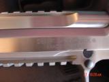 Magnum Research Desert Eagle 50AE,6",rare all solid satin & mat stainless model with built in COMP.,never fired,box & all papers,a great lhand ca - 4 of 15