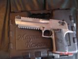 Magnum Research Desert Eagle 50AE,6",rare all solid satin & mat stainless model with built in COMP.,never fired,box & all papers,a great lhand ca - 5 of 15