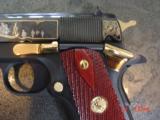 Colt 1911,The Leatherneck Vietnam Tribute Pistol,gold & silver engraved,#77 of 500,Pres case,Colt case,Rosewood grips,RARE ! awesome !! - 6 of 15