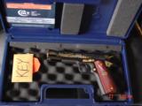Colt 1911,The Leatherneck Vietnam Tribute Pistol,gold & silver engraved,#77 of 500,Pres case,Colt case,Rosewood grips,RARE ! awesome !! - 15 of 15
