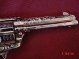 Colt Bisley made in 1910,32 WCF,4 3/4",engraved & nickel refinished by Dwayne Woody,real carved ivory with horse head & ruby-1 of a kind !! - 5 of 15