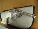 Colt Bisley made in 1910,32 WCF,4 3/4",engraved & nickel refinished by Dwayne Woody,real carved ivory with horse head & ruby-1 of a kind !! - 15 of 15