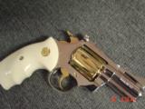 Colt Diamondback rare 2 1/2", 38 Special,fully refinished in bright nickel & 24K gold,bonded ivory grips, made 1975,redone in Nov.2016- a work of - 14 of 15