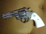Colt Python 4",made 1969,fully refinished in bright nickel in Nov 2016,bonded ivory grips,357 magnum- a real showpiece 47 years old !! - 15 of 15