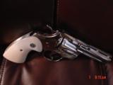 Colt Python 4",made 1969,fully refinished in bright nickel in Nov 2016,bonded ivory grips,357 magnum- a real showpiece 47 years old !! - 8 of 15