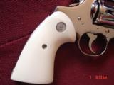 Colt Python 4",made 1969,fully refinished in bright nickel in Nov 2016,bonded ivory grips,357 magnum- a real showpiece 47 years old !! - 2 of 15