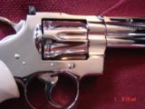 Colt Python 4",made 1969,fully refinished in bright nickel in Nov 2016,bonded ivory grips,357 magnum- a real showpiece 47 years old !! - 3 of 15