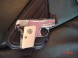 Colt 1908 Vest Pocket,25 caliber,fully refinished in bright nickel-done in Nov 2016,bonded ivory grips,made in 1923-awesome showpiece !! - 8 of 15