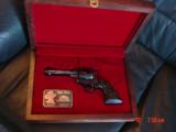 Colt John Wayne The Duke Commemorative New Frontier,22LR,in fitted wood case,sterling engraved,& sterling plate,never fired. 1986 - 1 of 15