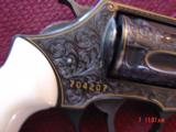 Charter Arms Undercover 2",38SP,deep relief Master hand engraved-Angelo Bee,24K inlays,real Ivory grips,awesome 1 of a kind pocket revolver !! - 4 of 15