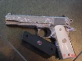 Colt Delta Elite 10mm,fully deep hand engraved & polished by Flannery Engraving,bonded ivory grips,etc.a masterpiece !! box & manual ! - 12 of 15