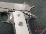 Colt Government 45acp,Fully refinished in bright & mat nickel,real ivory grips,holster,made in 1967,awesome showpiece - 7 of 15