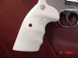 Smith & Wesson 19-4,4" 357,refinished in bright nickel in 2016,bonded ivory grips,pinned,combat magnum-1977-1981,awesome showpiece !! - 2 of 15