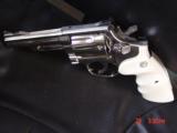 Smith & Wesson 19-4,4" 357,refinished in bright nickel in 2016,bonded ivory grips,pinned,combat magnum-1977-1981,awesome showpiece !! - 13 of 15