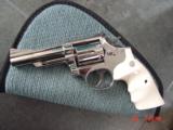 Smith & Wesson 19-4,4" 357,refinished in bright nickel in 2016,bonded ivory grips,pinned,combat magnum-1977-1981,awesome showpiece !! - 10 of 15
