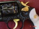 Smith & Wesson 10-5,rare 2" barrel,fully deep hand engraved with 24K gold accents by Flannery engraving,Pearlite grips,circa 1960's-a true wo - 13 of 15